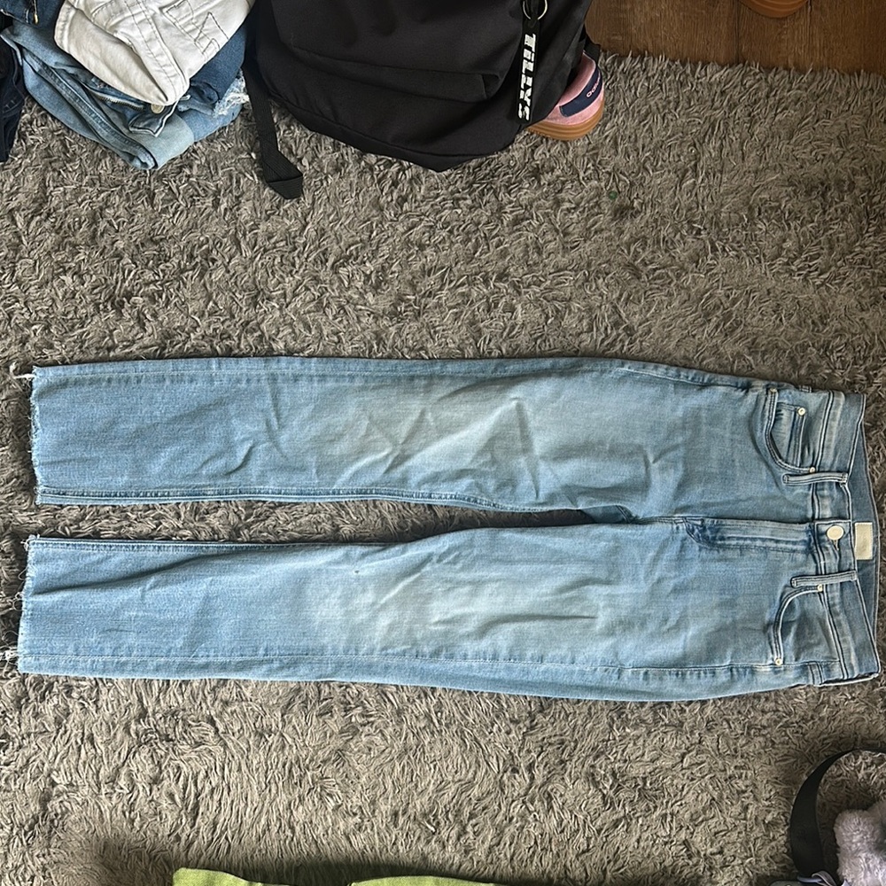 MOTHER Light Blue Ankle & Cropped Jeans